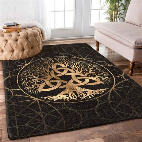 Processed with a premium heat dye sublimation print for long-lasting color vibrancy. . Tree of life rug
